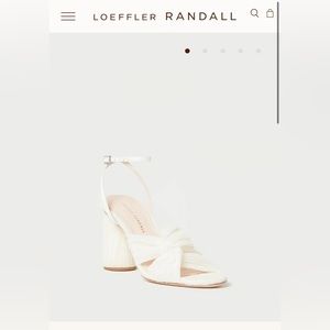 Loeffler Randal reed pearl pleated twist heel